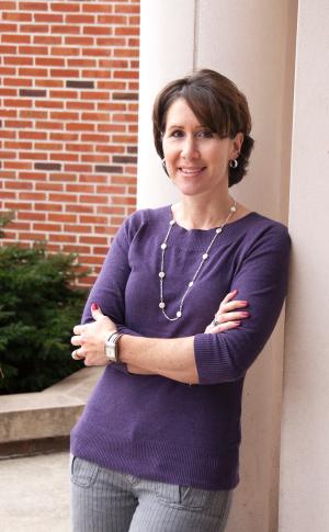 wendy sheaffer in front of column at high library 