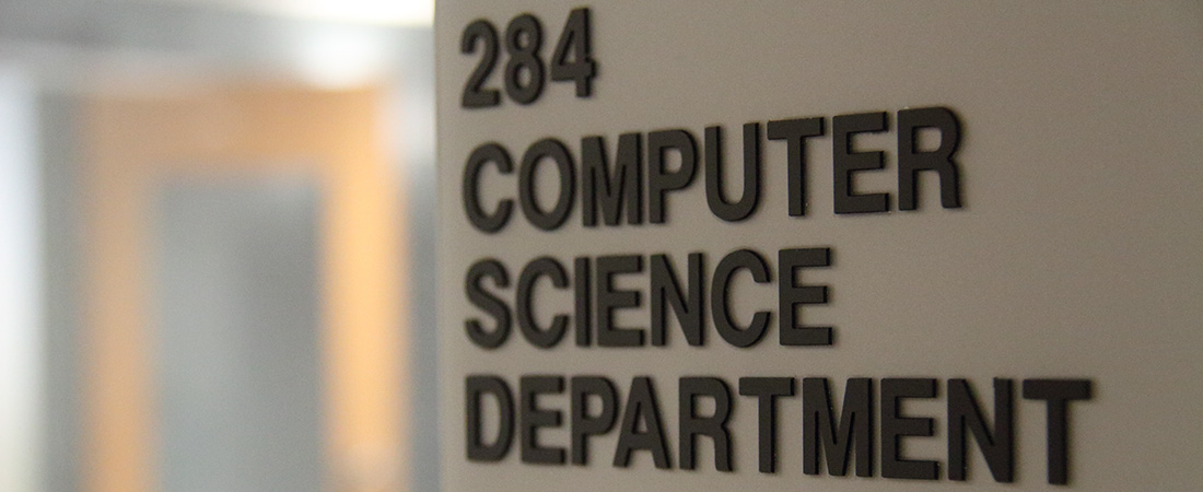 Computer Science Department sign
