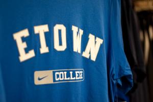 etown blue jays shirt with nike swoop over college